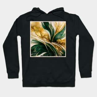 Golden emerald swirl Hoodie